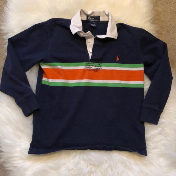 Polo Ralph Lauren Other - Boys Polo blue rugby shirt size 7 EUC